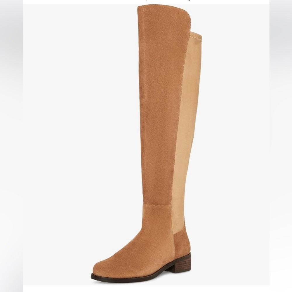 Blondo Velma waterproof riding boots in camel suede size 10 tan brown